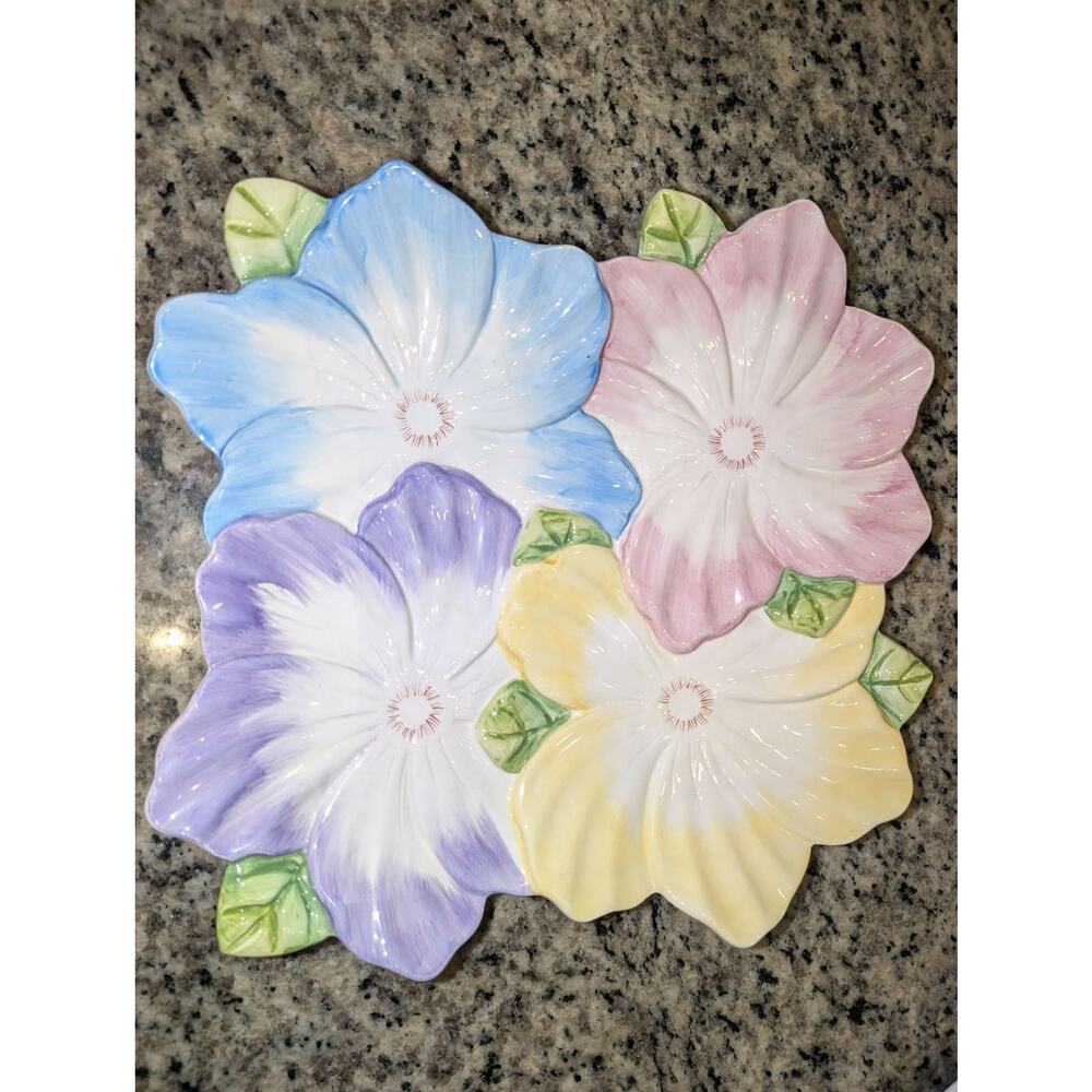 Vintage 1992 The Bombay Company Spring Blossoms Easter Platter 12" Plate
